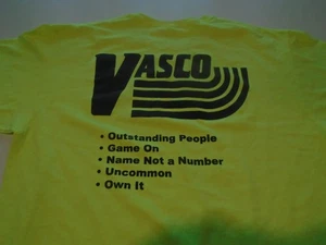 Vasco Asphalt Paving T-Shirt Construction Workwear Tee mens L yellow hi vis - Picture 1 of 8