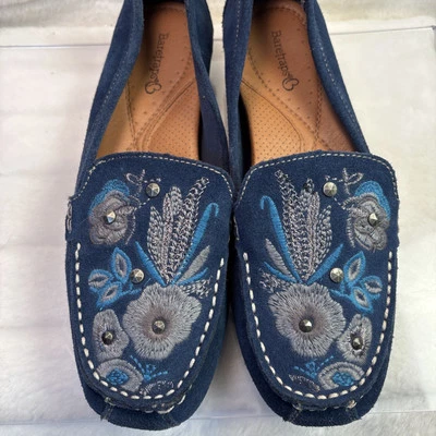 Baretraps Womens Otella blue suede leather slip on shoes size 7 W - Image 1 of 4