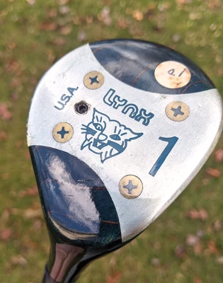 Vtg Lynx Tigress Persimmon Driver Wood 1 Steel Shaft Ladies Flex RH SUPER CLEAN! - Image 1 of 4