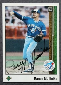 Toronto Blue Jays Rance Mulliniks Autographed 1989 Upper Deck baseball card - - Picture 1 of 1