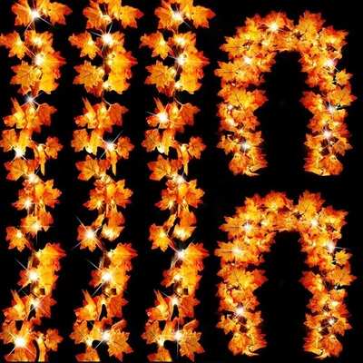 Decoración de otoño-Paquete de 5 luces de guirnalda de otoño 100 LED en total 50 pies decoraciones de otoño para... Foto 1 de 4