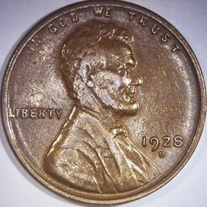 1928-D 1C BN Lincoln Cent - gereinigt - Bild 1 von 5