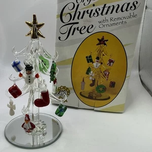 LS Arts Crystal Christmas Tree 12 Removable Ornaments Glass Holiday Decor - Picture 1 of 24