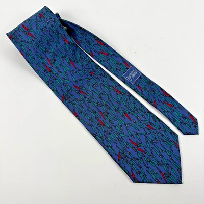 Corbata de seda para hombre Museo de Bellas Artes Boston rojo verde chile 100 % seda Foto 1 de 4