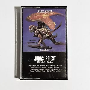 Judas Priest Rocka Rolla Cassette Tape Album 1974 OG USA 1st Press Metal Rewind - Picture 1 of 5
