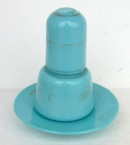 Rare Petite CARAFE DE NUIT pour Enfant en Opaline Bleue et Dorure XIXème siècle - Picture 1 of 5