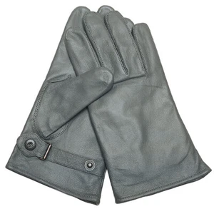 BW Bundeswehr Lederhandschuhe grau gefüttert S-3XL Winter Leder Handschuhe - Bild 1 von 14