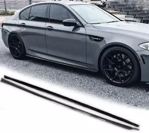 3D Style Carbon Fiber Side Skirt Lip For 2015-2018 BMW F85 X5M & F86 X6M - Picture 1 of 7