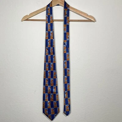Vintage Cartoon Network Scooby Doo Blue Silk Hanna Barbera 2003 Necktie Men Tie - Image 1 of 4
