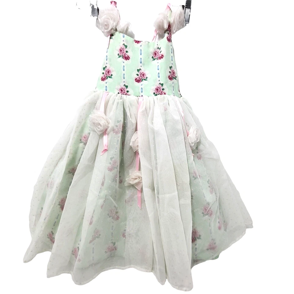 Daisy королевство принцесса юбки цветок 3 слоя платье девочек размер 4 трудно найти винтажный - Изображение 1 из 4