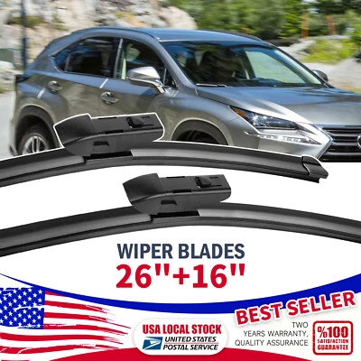 Limpiaparabrisas delantero 2 piezas 26" + 16" para Lexus NX300 2018-2021 NX300H 2016-2021 Foto 1 de 4