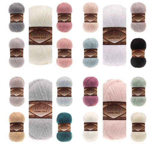 Alize Angora Gold Simli, ergiebiges leichtes Woll Mischgarn mit Lurexfaden - Bild 1 von 1
