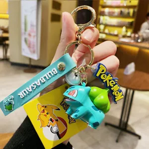 Pokemon Key Ring Wristband Safety Bell Bag Charm Bulbasaur Anime Character - Picture 1 of 7