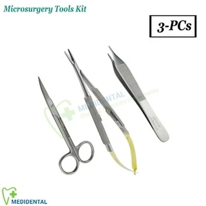 Soporte de aguja quirúrgica Castroviejo TC Kit de microcirugía Pinzas Adson Herramienta dental - Imagen 1 de 4