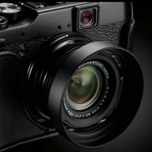 Black Metal Lens Hood for Fujifilm FUJI X10 X20 X30 LH-X10