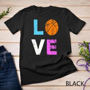 Unisex Love Basketball Team Fan Gift Basketball Lover T-Shirt - Picture 1 of 4