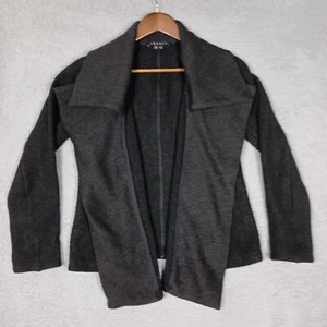 Theory Riva C Amazing Jacket Womens P/TP Dark Charcoal Wool Blend Open Front Y2K - Picture 1 of 12