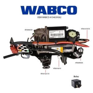Audi A6 C6 4F Unidad de compresor suspensión neumática 4F0616005F OEM WABCO - Imagen 1 de 5