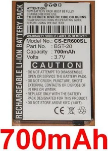 Batterie 700mAh Pour SONY ERICSSON R600, BST-20 - Photo 1 sur 1