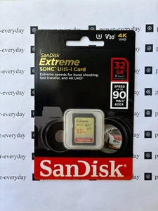Tarjeta de memoria Sandisk SD Extreme 32 GB para Nikon Canon Sony - Imagen 1 de 2