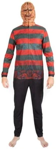 Freddy Krueger Nightmare on Elm Union Bodysuit Halloween Adult Pajamas Small - Picture 1 of 3