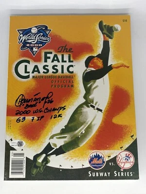 Orlando Hernandez Signed/Inscribed Yankees 2000 World Series Program - JSA - Image 1 of 2