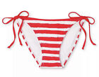 Xhilaration Juniors Xs String Bikini Bottom Red White Stripe New Nwt Usa