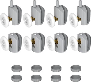 Set Di 8 Rotelle Box Doccia Universali 23Mm per Vetro 4-5 Mm - Foto 1 di 12
