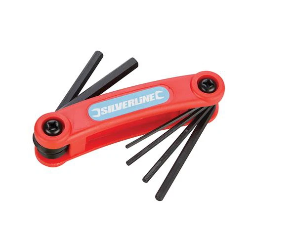 Silverline 50910 Hex Key Metric Tool, 1.5-6 mm - 7 Pieces - Image 1 of 1