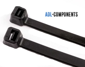 NYLON PLASTIC CABLE ZIP TIES BLACK WHITE 80 100mm 200mm 300mm 400mm 450mm 550mm - Picture 1 of 1