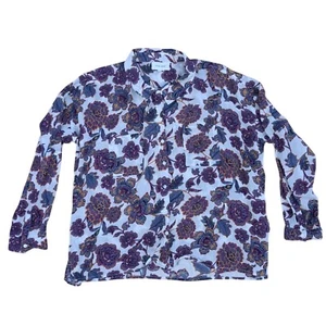 Camicia donna Dear John Arianna floreale lunga rotolo linguetta manica bottoni grande - Foto 1 di 7