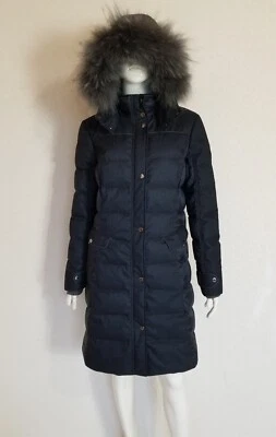 Milestone wunderschöner sehr leichter warmer Mantel Daunenmantel Long Jacke Pelz - Bild 1 von 4
