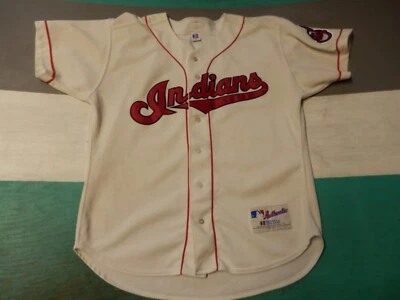 Authentic Carlos Baerga Cleveland Indians Guardians Rusell Athletic Jersey Sz 48 - Image 1 of 4
