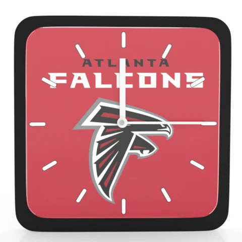 NFL Atlanta Falcons Home Office Room Decor Wall Desk Clock Magnet 6"x6" Cover