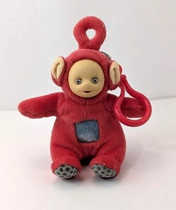 Vintage 1998 Teletubbies Plüsch Po Schlüsselanhänger Taschenclip - Bild 1 von 6