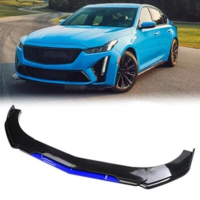 Front Bumper Lip Splitter Spoiler Body Kit Glossy Blue For Cadillac CT4 CT5 CT6 Foto 1 de 4