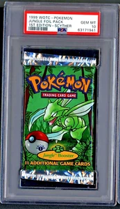 Pokemon Jungle 1ª Edición Scyther Booster Pack Inglés Graduado PSA 10 - Imagen 1 de 1