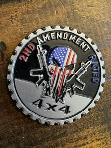 Insignia de guardabarros de metal de segunda enmienda para emblema Jeep Wrangler YJ JL EE. UU. - Imagen 1 de 3