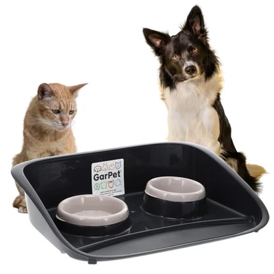 Futterstation Futternapf Wassernapf Napf Unterlage Futter Bar Matte Hunde Katzen - Bild 1 von 4