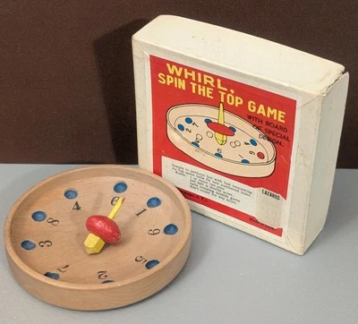 Винтажная игра Whirl Spin Top — Shackman — Япония — редкая игрушка с коробкой — *БЕЗ МЯЧЕЙ* - Изображение 1 из 4