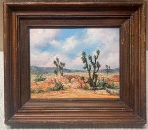 Vintage JO GAYLE GERNER Antelope Valley MOJAVE Desert CALIFORNIA Oil PAINTING - Foto 1 di 12
