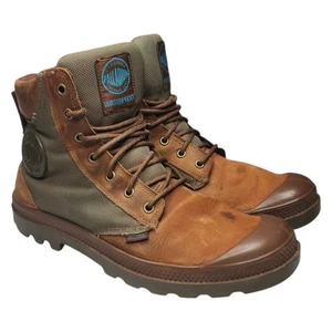 Palladium Mens Pampa Sport Cuff Waterproof Boots Bridle Brown Size 9 Hiking Gorp - Picture 1 of 9