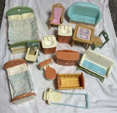 Fisher Price Loving Family Vintage 90s Dollhouse Furniture and Accessory Lot - Image 1 of 4