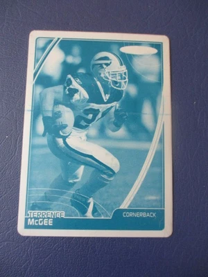 2007 Topps Total Printing Plate Cyan Terrence McGee Buffalo Bills  1/1 - Image 1 of 2