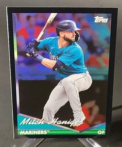 2024 Topps Archives: Mitch Haniger Black Foil Seattle Mariners Baseball MLB  - Picture 1 of 2
