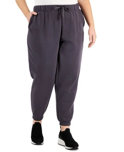 ID Ideology Jogginghose Übergröße einfarbig Fleece, erstellt für Macy's - tiefer Charc - Bild 1 von 3