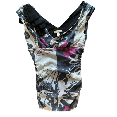 Anthropologie Weston Wear Women’s V-Neck Blouse Top Small Sleeveless Floral Boho - Image 1 of 4