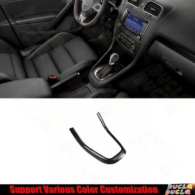 Para Volkswagen Golf MK6 2010-13 cambio de marchas de carbono ambos lados tira cubierta embellecedor 1X Foto 1 de 4