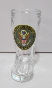 United States Army 3" Tall Clear Glass Boot Shotglass - Bild 1 von 5