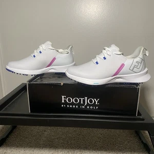 FootJoy Fuel Sport Women’s Golf Shoes Size 7 White Pink Athletic Spikeless - Picture 1 of 8